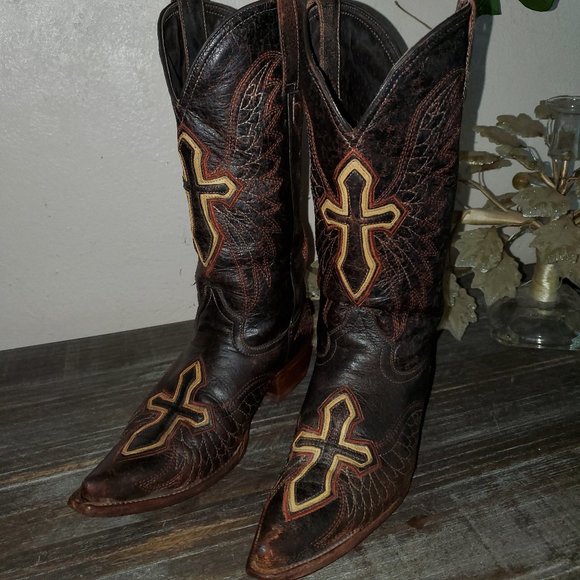 Retro 70s Western PECOS BILL Boot  Party Dance Women Sz 7.5 -8 Brown Logo NICE - Picture 5 of 11